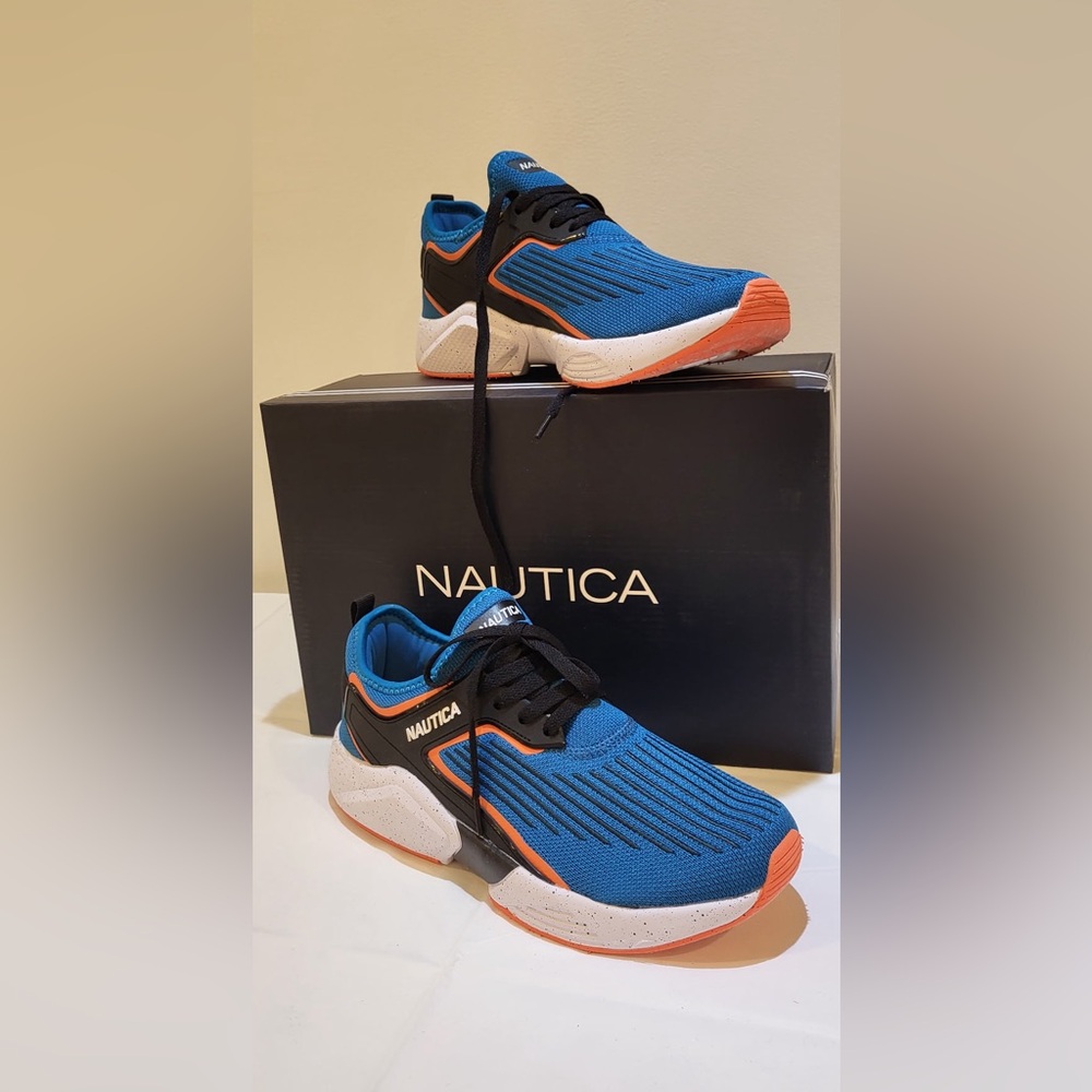 NAUTICA men's Andino2 mesh blue/orange sneakers